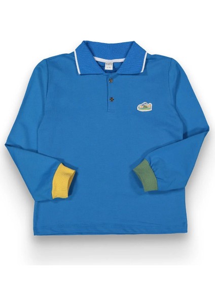 Erkek Çocuk Ayakkabı Desen Yakalı Sweatshirt