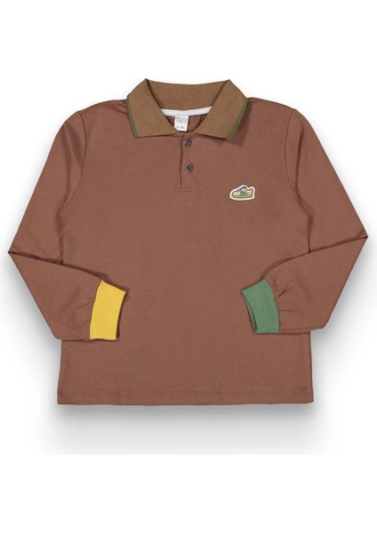 Erkek Çocuk Ayakkabı Desen Yakalı Sweatshirt