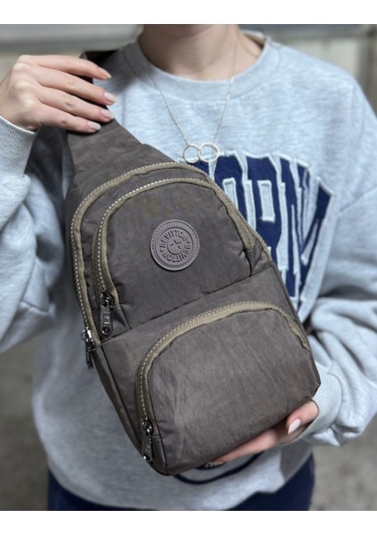 Unisex Krinkıl Su Geçirmez Modern Body Bag Çapraz Omuz Çantası 3300 Vizon modelleri