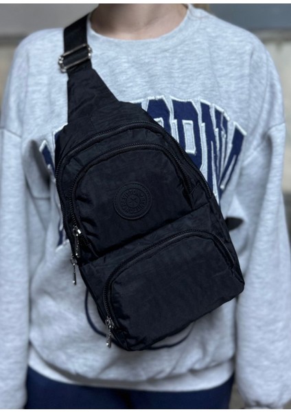 Unisex Krinkıl Su Geçirmez Modern Body Bag Çapraz Omuz Çantası 3300 Siyah fiyatları