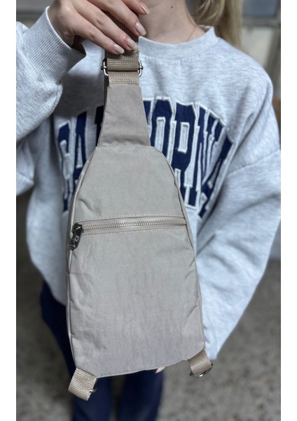Unisex Krinkıl Su Geçirmez Modern Body Bag Çapraz Omuz Çantası 3300 Bej fırsatları