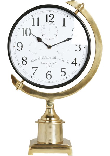 Gold Ayaklı Siyah Büyük Saat 50 cm