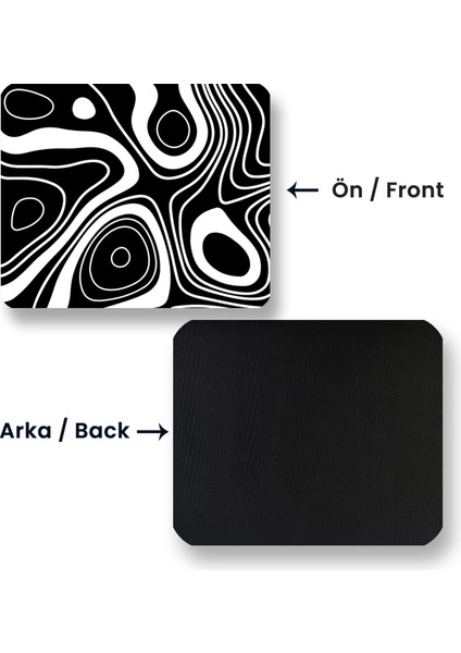 Ilyuka Black And White Topography Map 22X18CM MP382218 Ilyuka Mini Boy Gaming Mousepad Dikişsiz Kenar Kaymaz Kauçuk Taban 22X18CM indirimleri