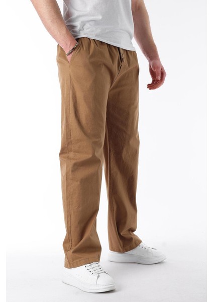 Camel Bol Paça Beli Bağlamalı Erkek Pantolon E7403 fırsatları