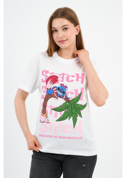 Bisiklet Yaka Baskılı Pamuklu T-Shirt (B23-TS)