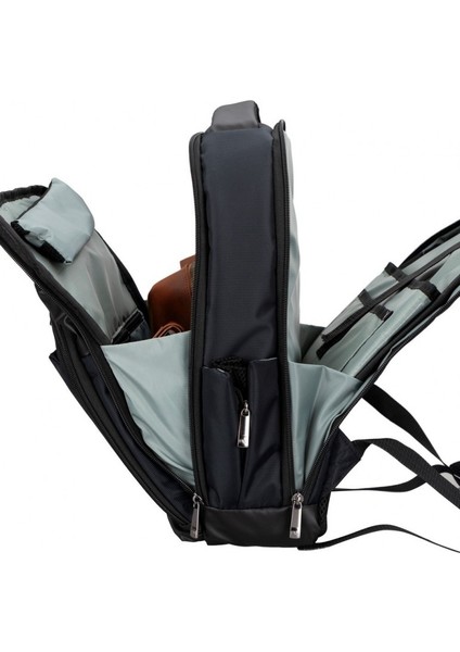 Livorno-Usb 17 Siyah Notebook Sırt Çantası