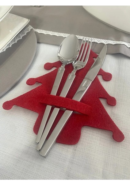 - Tekli Dekoratif Yılbaşı Ağaçlı Kaşıklık Servis Sunumluk