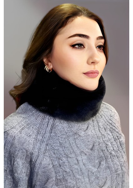 Kadın Vegan Kürk Boyunluk Bandana