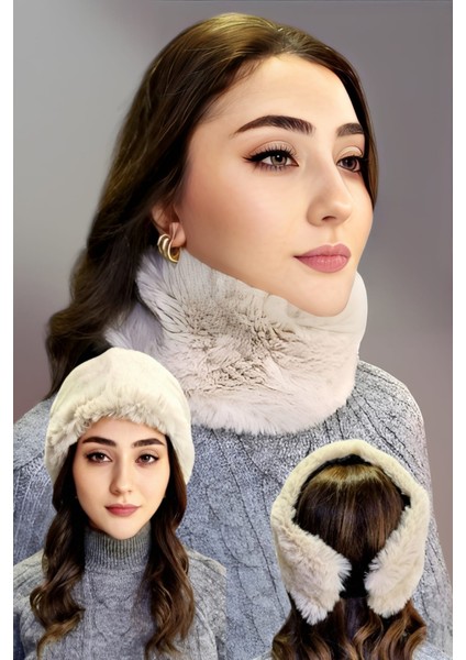 Kadın Vegan Kürk Boyunluk Bandana
