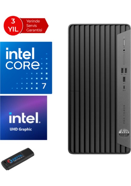 400 Pro G9 Intel Core I7-13700 32GB 1tb SSD Freedos Masaüstü Bilgisayar W6U4T6EAF13+Zetta USB Bellek