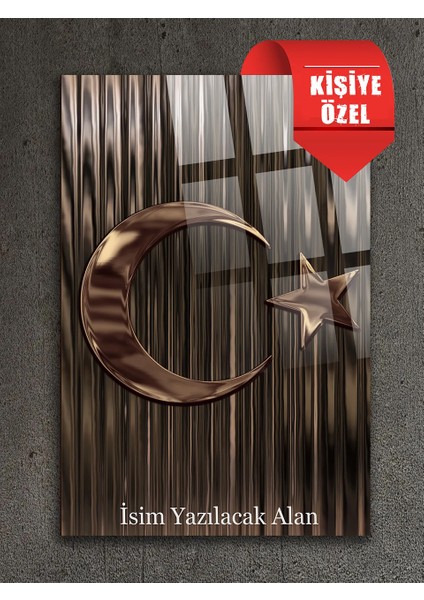 Kişiye Özel Türk Bayrağı Cam Tablo Kırılmaz Lüks 4mm Cam Tablo Ev, Iş, Ofis Hediyesi modelleri