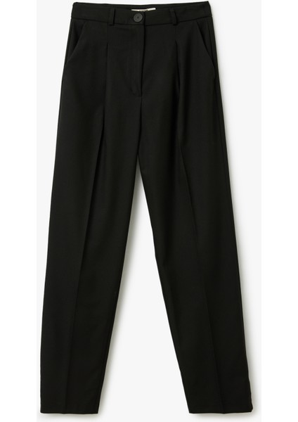 Ekstra Yüksek Bel Pileli Havuç Kesim Pantolon modelleri