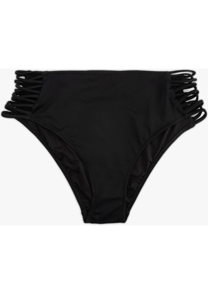 Astarlı Yanları Ipli Yüksek Bel Bikini Altı
