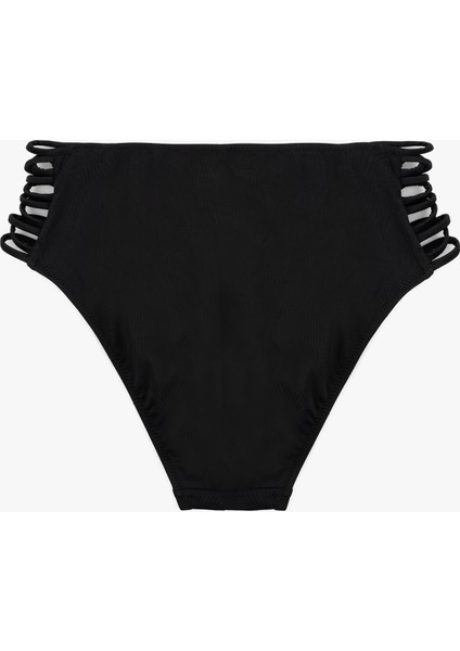 Astarlı Yanları Ipli Yüksek Bel Bikini Altı