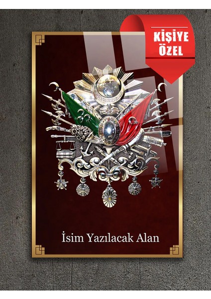 Kişiye Özel Görkemli Osmanlı Tuğrası Cam Tablo Kırılmaz Lüks 4mm Cam Tablo Ev, Iş, Ofis Hediyesi fiyatları