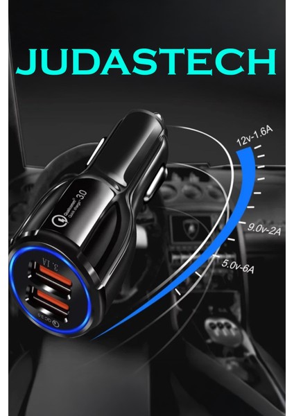 A2 Universal 30W Araç Şarj Adaptörü -2 Port
