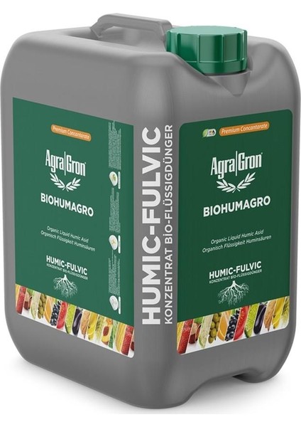 Biohumagro Humik Fülvik Asit 20 lt Tüm Bitkilerde Kullanıma Uygun Toprak Düzenleyici