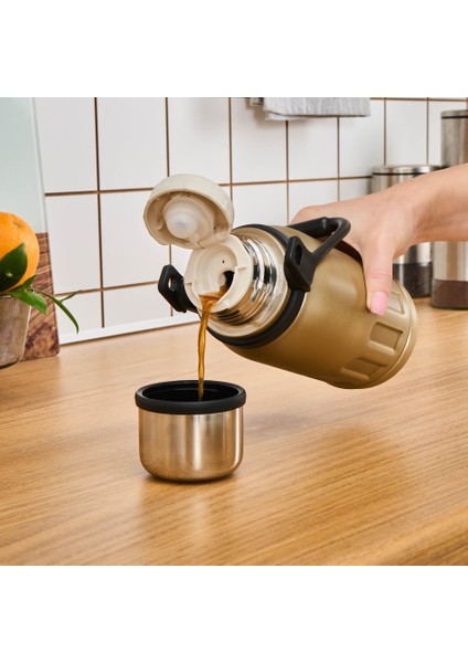 Adent Çelik Sızdırmaz Termos Gold 800 ml