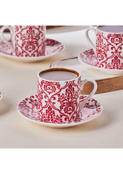 Red Velvet 6 Kişilik Kahve Fincanı 90 ml