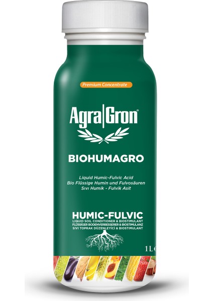 Biohumagro Leonardit Menşeili Hümik Fülvik - Agragron Biohumagro 1 Lt Organik Toprak Düzenleyici