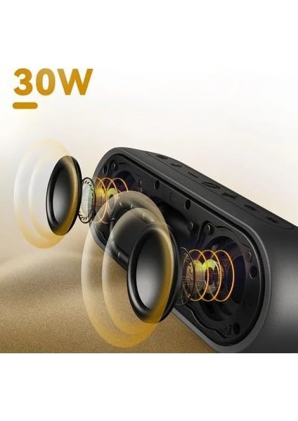 Xsound Plus 2 30W 24 Saat Oynatma Süresi Ipx7 Su Geçirmez Taşınabilir Bluetooth Hoparlör Siyah modelleri