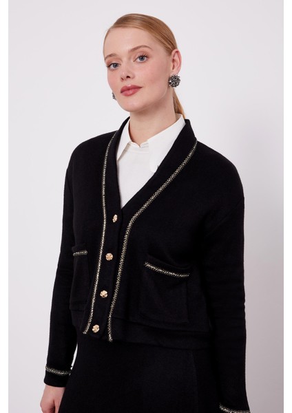 Siyah İnci Şeritli Etekli Takım fırsatları