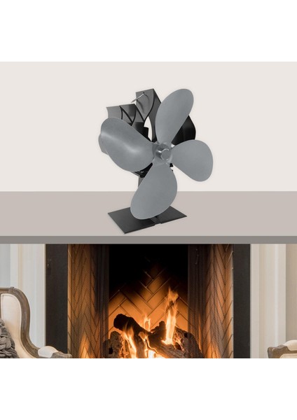 Isı ile Çalışan Sobalar Fanlar/odun Brülörü/şömine, Verimli Isı Dağıtımı Gri (Yurt Dışından) fırsatları