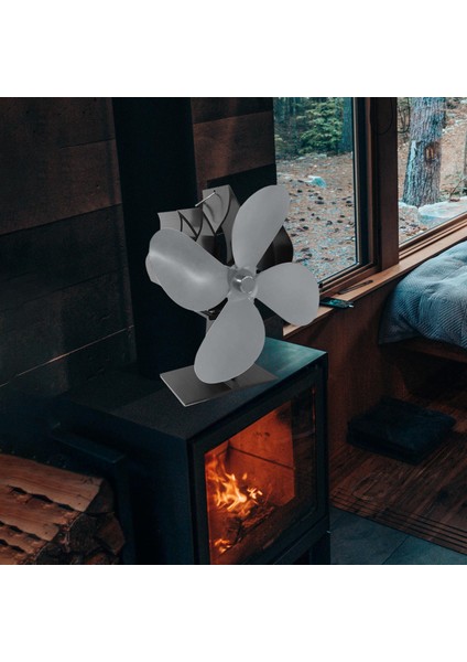 Isı ile Çalışan Sobalar Fanlar/odun Brülörü/şömine, Verimli Isı Dağıtımı Gri (Yurt Dışından) indirimleri