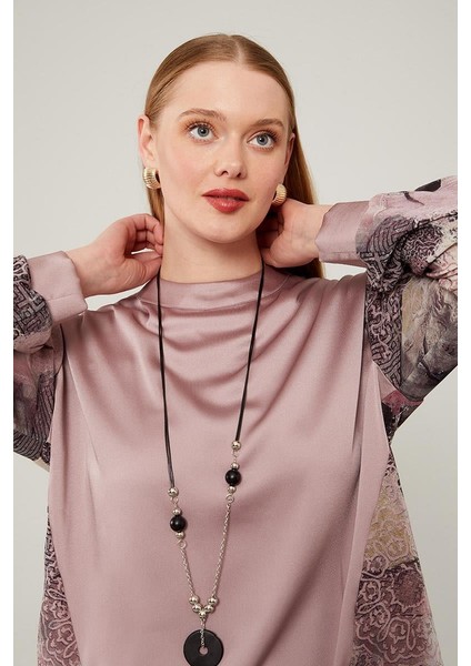 - Desenli Şifon Pantolonlu Ikili Takım modelleri