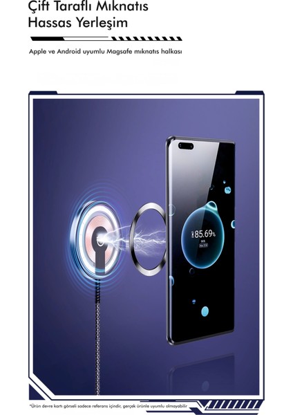 CACW-063 Super Fast Magsafe Özelikli 15 W Araç Içi Kablosuz Telefon Tutucu