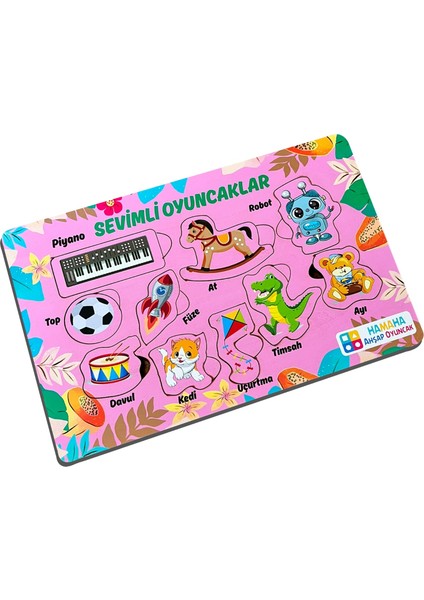 Eğitici Ahşap Oyuncak | Sevimli Oyuncaklar Temalı Bul-Tak Puzzle fiyatları