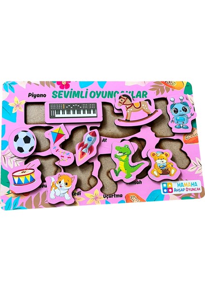 Eğitici Ahşap Oyuncak | Sevimli Oyuncaklar Temalı Bul-Tak Puzzle fırsatları