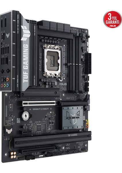 TUF GAMING B860-PLUS WIFI Intel B860 LGA1851 DDR5 8666 DP HDMI Type-C 3x M2 USB3.2 Gen 2x2 WiFi 7 + BT AURA RGB 2.5Gbit LAN ATX 12+1+2+1 Güç Aşamaları, 1xGen5 M.2, Ready for Advanced AI PC