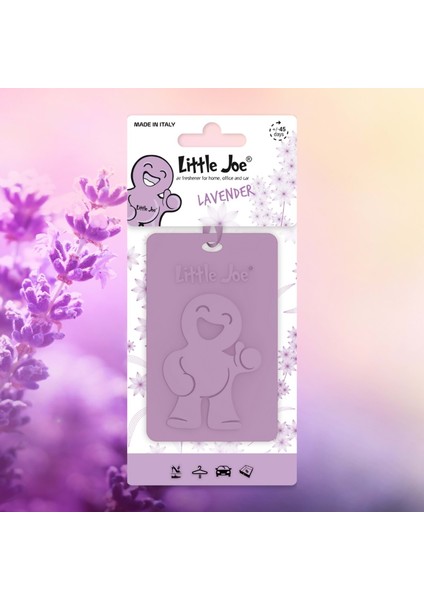 Lavanta Kokulu Dolap Asma Kart (Lavender) -45 Gün -Ipli Ev Oto Kokusu -Ayna Parfümü