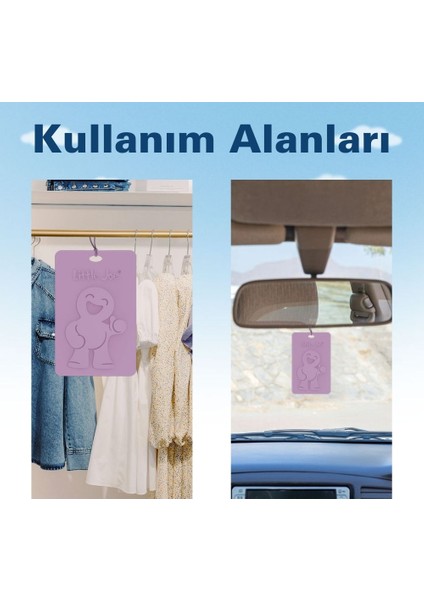 Lavanta Kokulu Dolap Asma Kart (Lavender) -45 Gün -Ipli Ev Oto Kokusu -Ayna Parfümü fırsatları