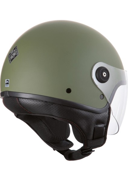 Tucano Urbano El Jettın Yarım Kask Mat Haki Yeşil