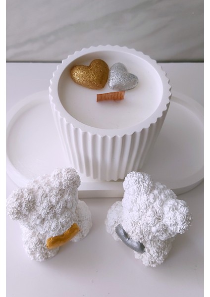 Lüks Parfüm Kokulu Doğal Mumlu Sevimli Ayıcıklarla Dekoratif Hediye Seti fırsatları