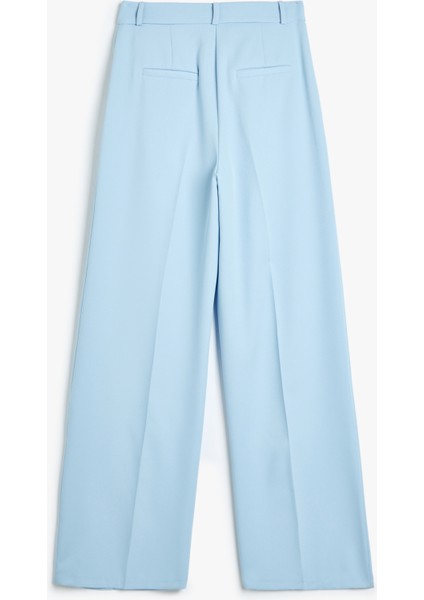 Cepli Pile Detaylı Yüksek Bel Palazzo Pantolon fiyatları