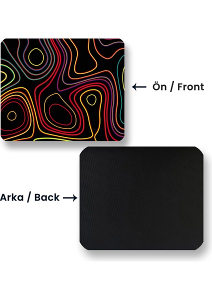 Ilyuka Colored Topography Map 22X18CM MP372218 Ilyuka Mini Boy Gaming Mousepad Dikişsiz Kenar Kaymaz Kauçuk Taban 22X18CM indirimleri