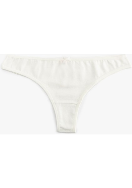 Kurdele Detaylı Pamuklu Relax Fit 3'lü Brazilian Külot Seti