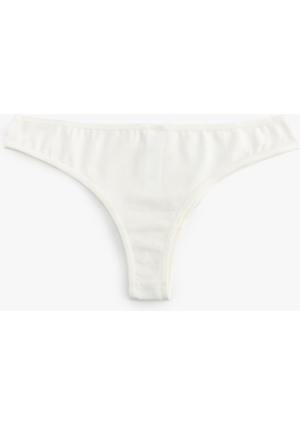 Kurdele Detaylı Pamuklu Relax Fit 3'lü Brazilian Külot Seti