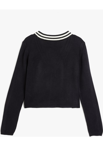 Düğmeli V Yaka Uzun Kollu Kadın Triko Hırka fiyatları