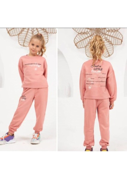 Kız Çocuk Lastikli Bel Cepli Mevsimlik Takım
