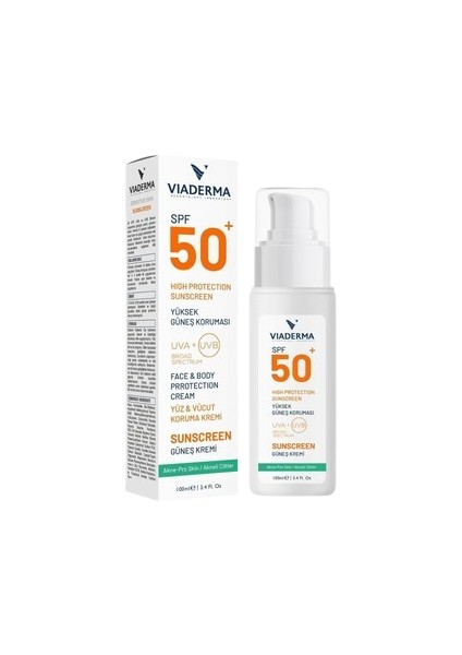 Spf 50 Yüz ve Vücut Güneş Kremi Karma Ciltler - Bisabolol
