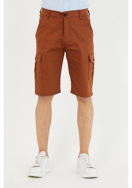 Erkek Lacivert Renk Kargo Yandan Cepli Esnek Kumaş Slim Fit Kapri Şort fiyatları