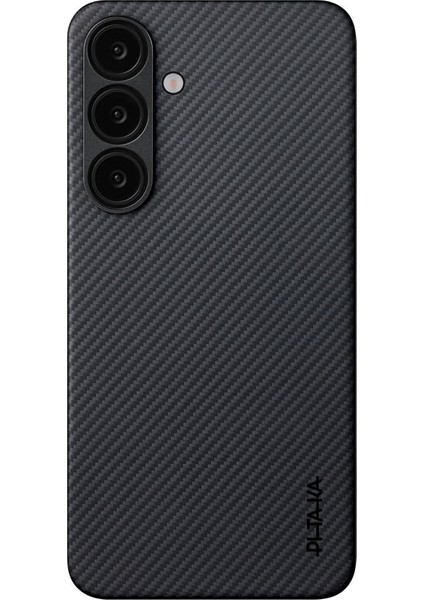 Galaxy S25 Plus Kılıf Magsafe Uyumlu Pitaka 600D Aramid Fiber Ultra-Slim Classic Serisi Kapak Siyah