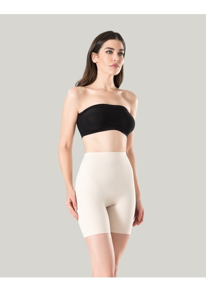 Premium Kalite Dikişsiz Toparlayıcı Yüksek Bel Korse Tanga Külot Ten Abiye Korsesi