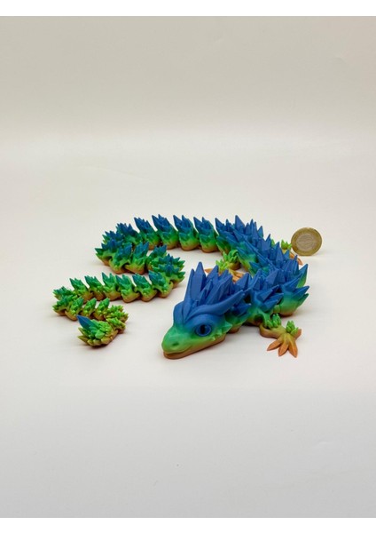 3 Renkli Ejderha / Dragon | Turuncu - Yeşil - Mavi | 60CM