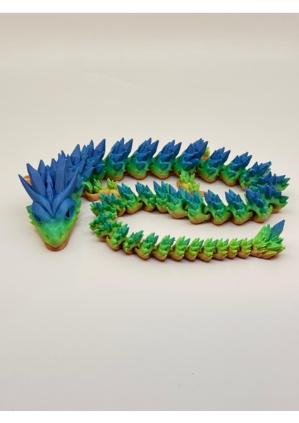 3 Renkli Ejderha / Dragon | Turuncu - Yeşil - Mavi | 60CM
