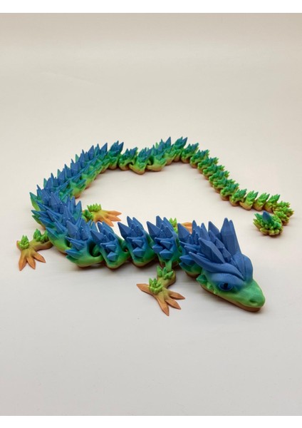 3 Renkli Ejderha / Dragon | Turuncu - Yeşil - Mavi | 60CM